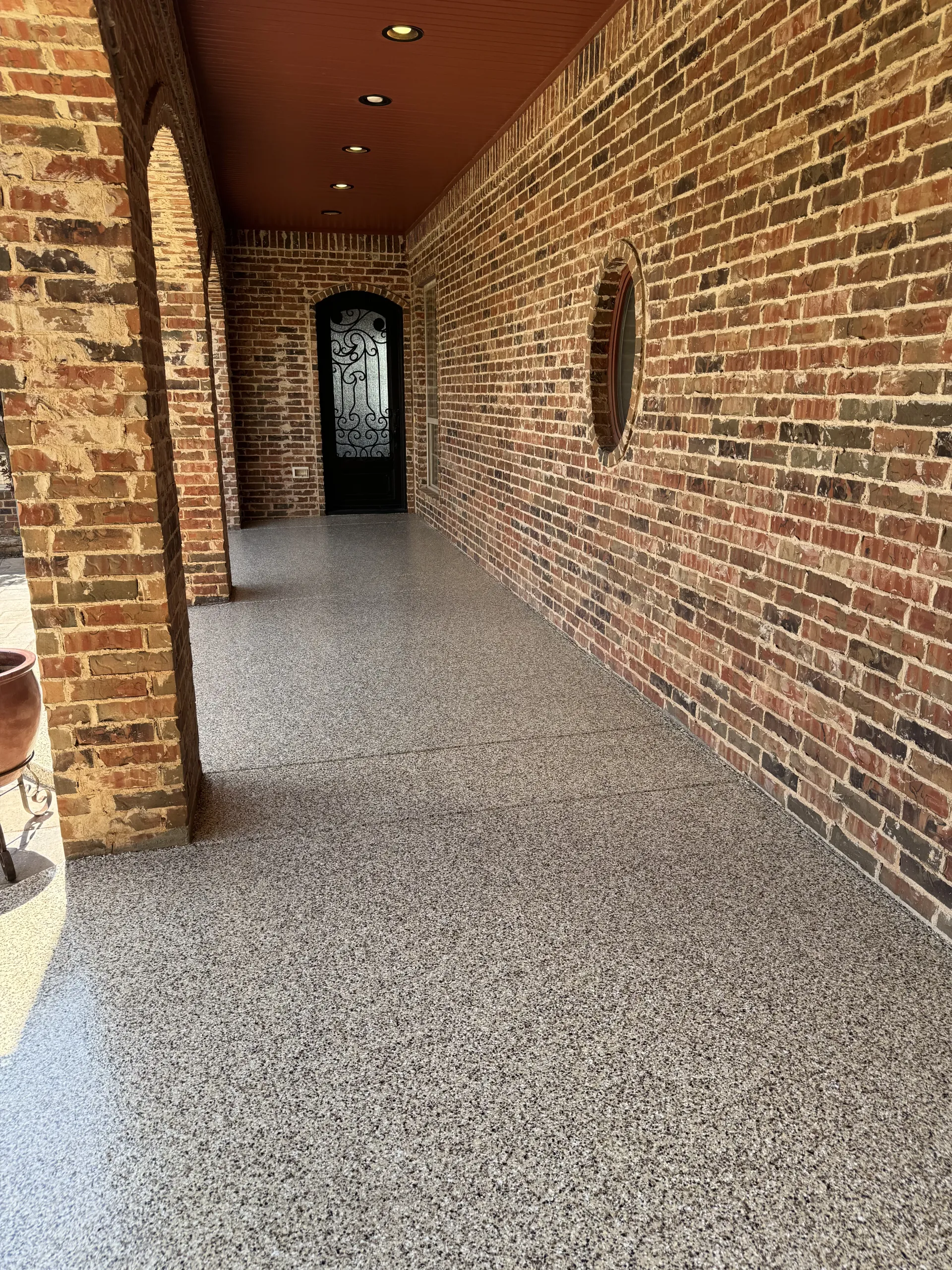 Outdoor patio floor coating